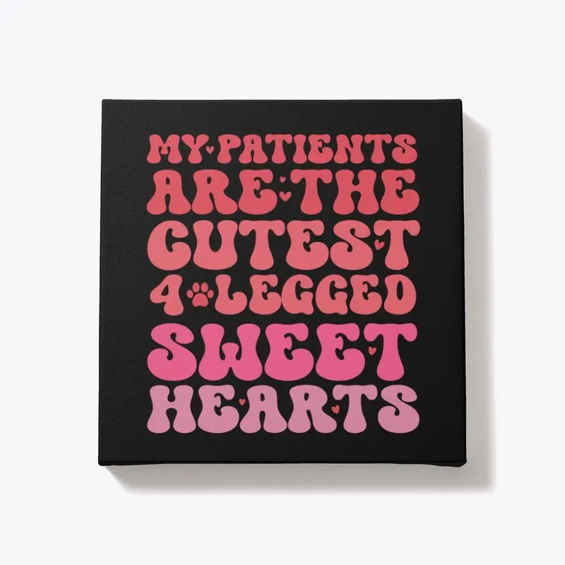 Retro Pink Valentines, Gift For Vet Tech