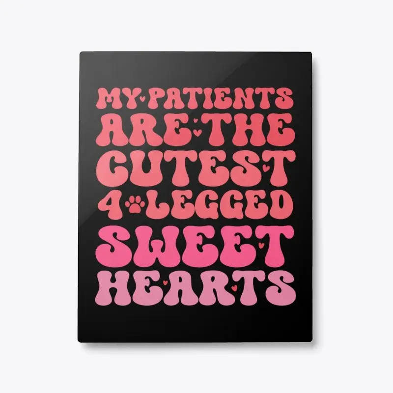 Retro Pink Valentines, Gift For Vet Tech