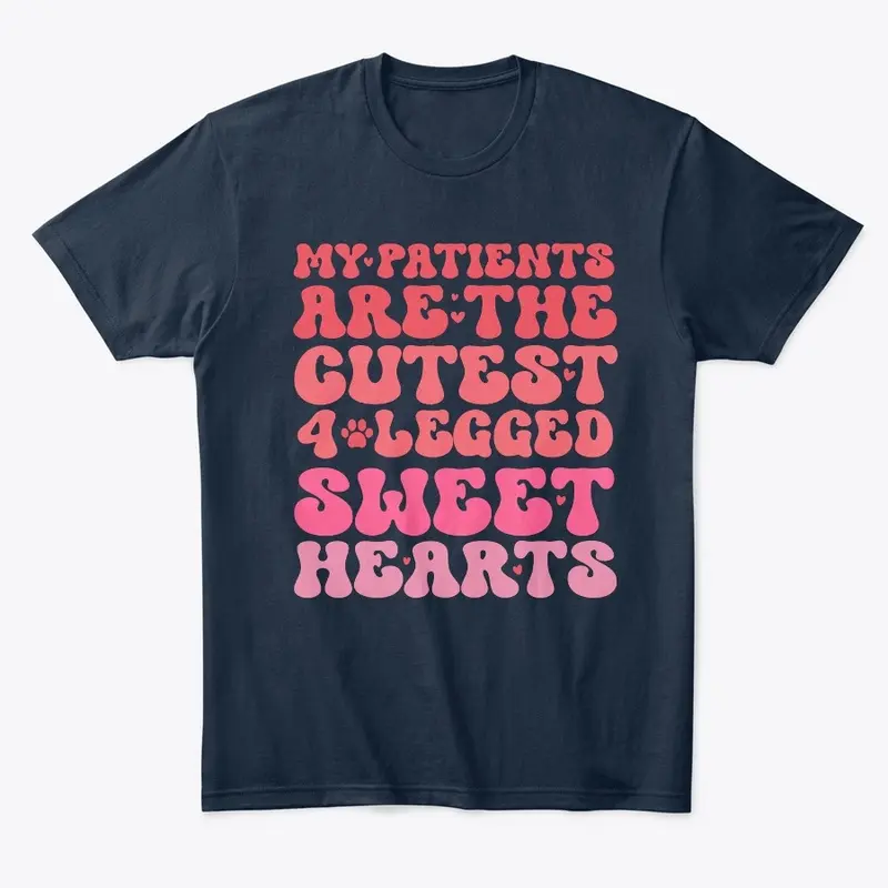 Retro Pink Valentines, Gift For Vet Tech